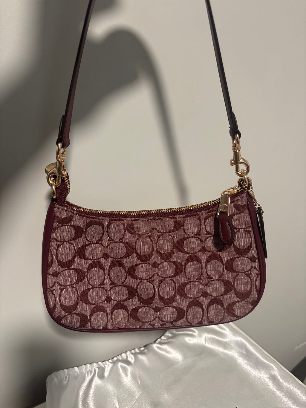 Red Teri Shoulder Bag with Charm