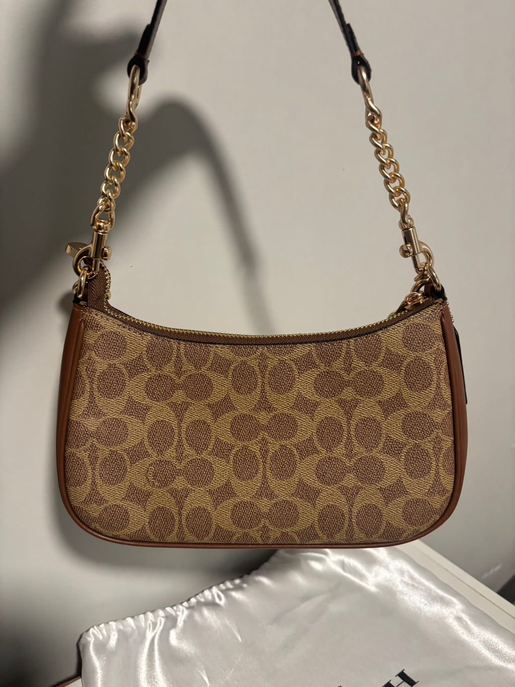 Brown Teri Shoulder Bag with Charm