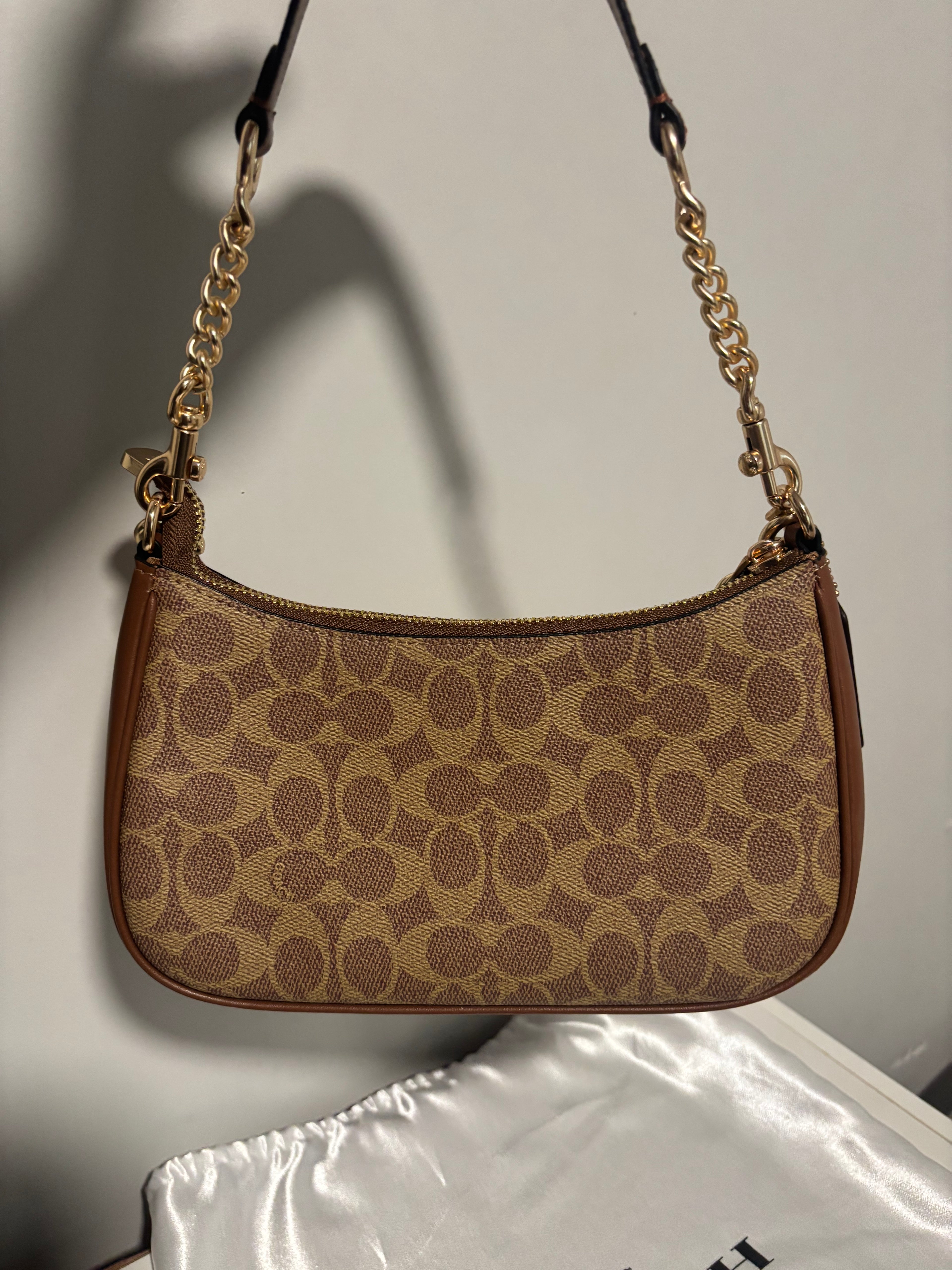 Brown Teri Shoulder Bag with Charm