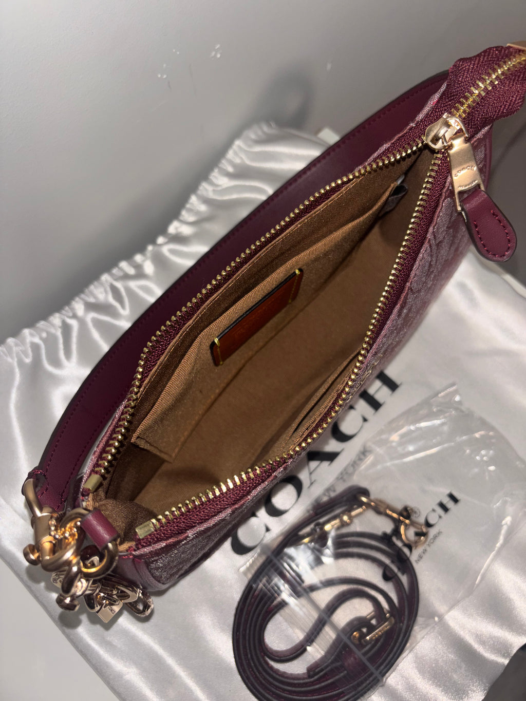 Red Teri Shoulder Bag with Charm