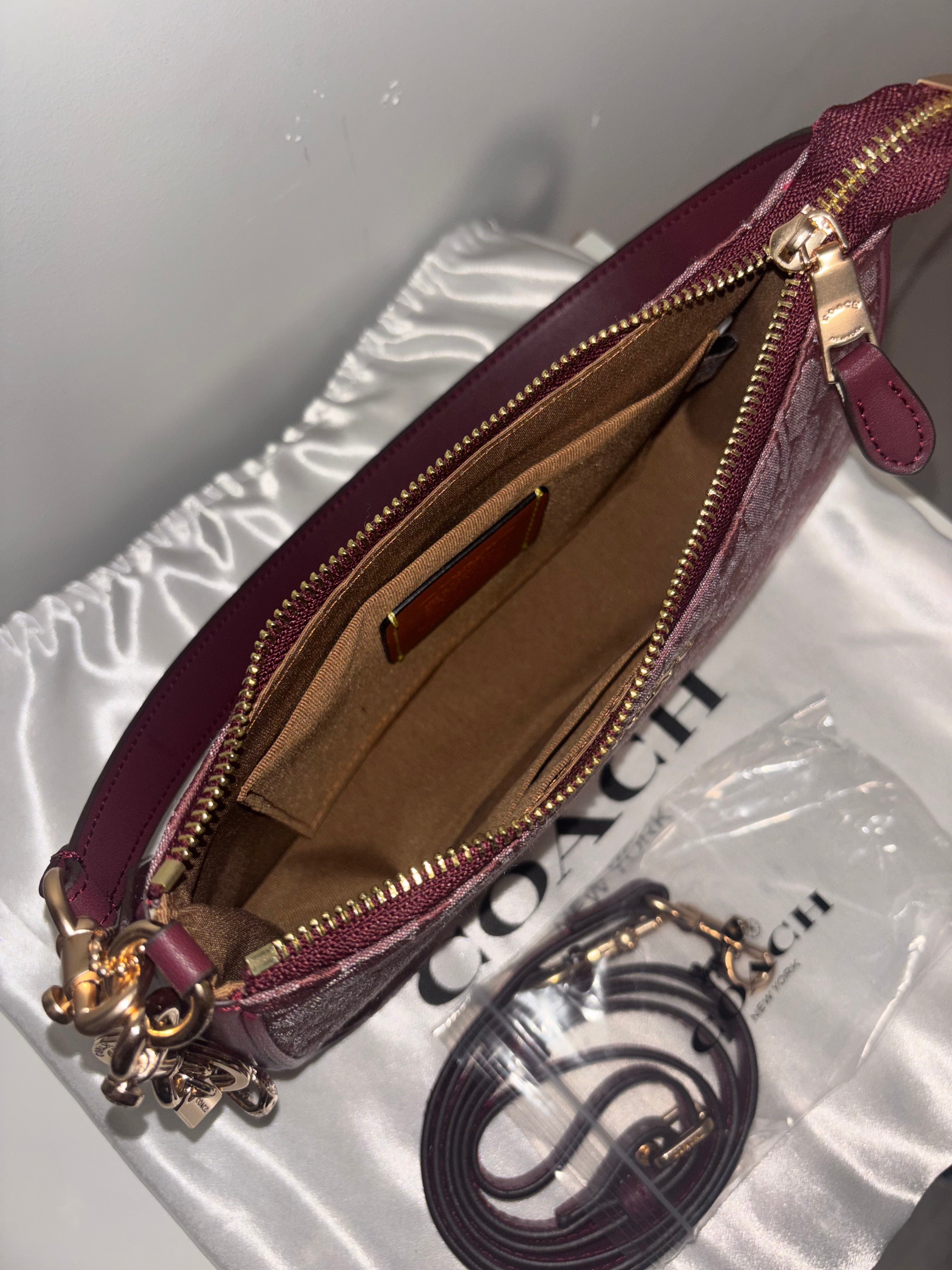 Red Teri Shoulder Bag with Charm