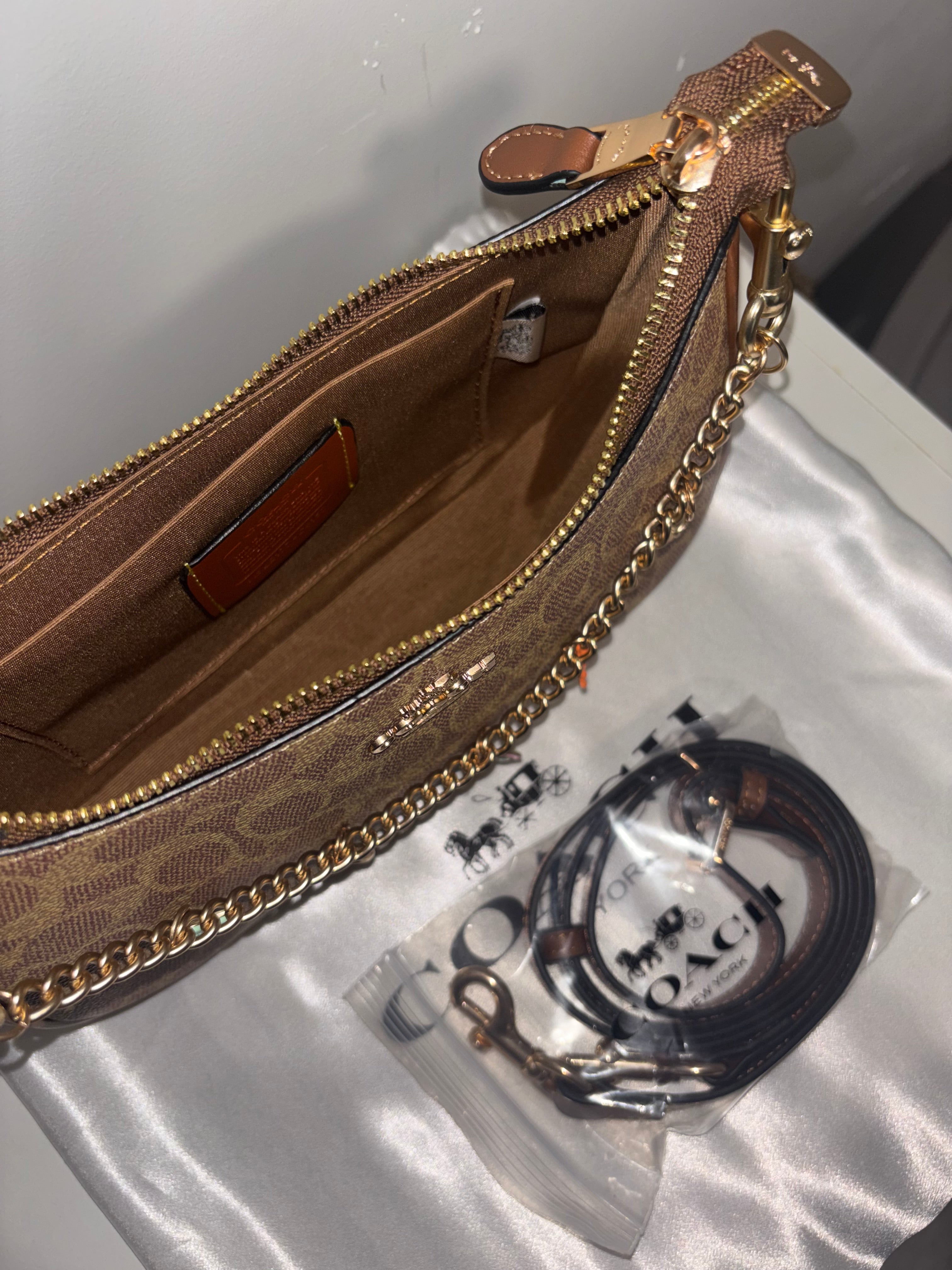 Brown Teri Shoulder Bag with Charm